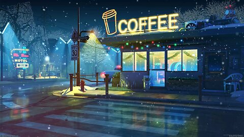 Relaxing Beats | Lofi | Music , Relax and Chill to 24/7 - Winter Night Cafe Live