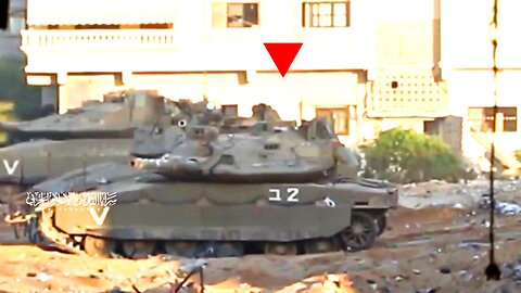 Al-Quds Target Zionist Merkava Tank in Jabalia
