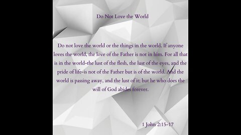 1 John 15-17