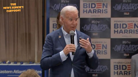 Biden tells his bizarre stories about "standing in a towel and shaving cream" and being "ahead in 35 polls!.. No, not a joke."