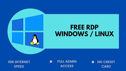 Free RDP Windows and Linux for One Year