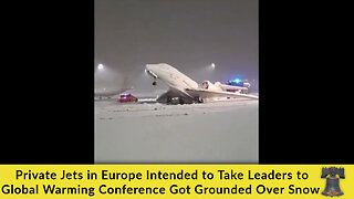 Private Jets in Europe Intended to Take Leaders to Global Warming Conference Got Grounded Over Snow