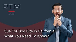 Sue For Dog Bite in California What You Need To Know