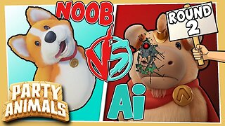 Party Animals Noobs VS BOSS Level AI's - Round 2 (Party Animals Funny Moments)