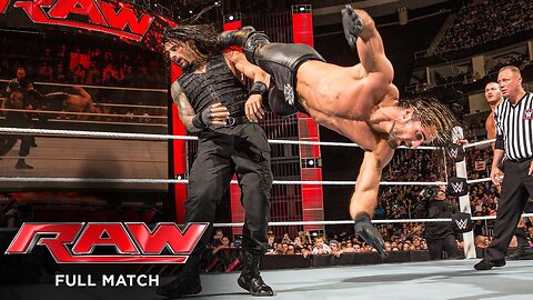 FULL MATCH Roman Reigns vs Randy Orton Seth Rollins Handicap Match Raw March 9 2015