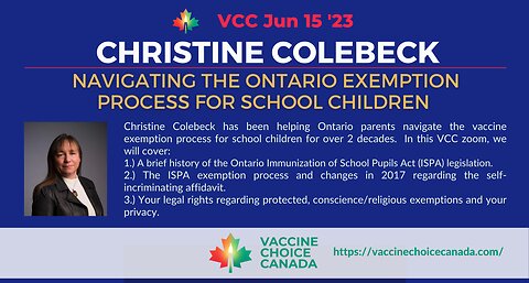ONTARIO CHILDREN EXEMPTION PROCESS - Christine Colebeck