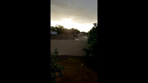 Sunrise Breaks the Edge of Hurricane Hilary Over SE AZ on 2023.08.21@06:38(MST)
