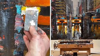 Talented artist shows off incredible painting skills