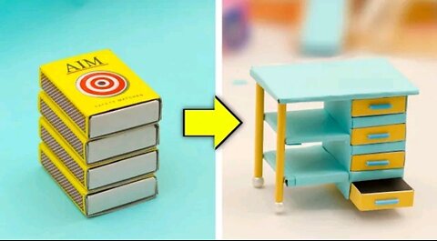 DIY Mini Study table with matchbox || How to make miniature Study table