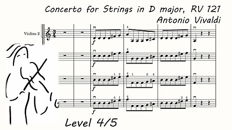 Concerto for Strings in D major, RV 121. Antonio Vivaldi. Play Along. Music Score for Orchestra.