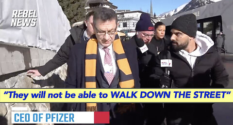 Pfizer CEO Albert Bourla Squirms When Confronted by Truth Reporters in Davos