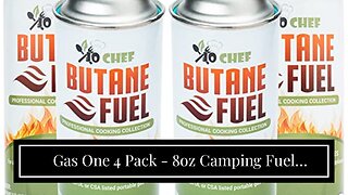 Gas One 4 Pack - 8oz Camping Fuel Canisters for Portable Gas Stoves - UL Safety Certified - Mad...