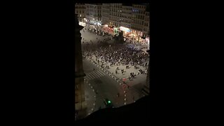 Manifestation spontanée dans les rues de Lyon ce soir