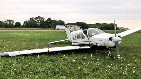 Student Pilot lands plane without landing gear.