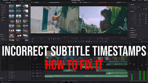 Davinci Resolve Subtitles With Wrong Timestamps - How To Fix