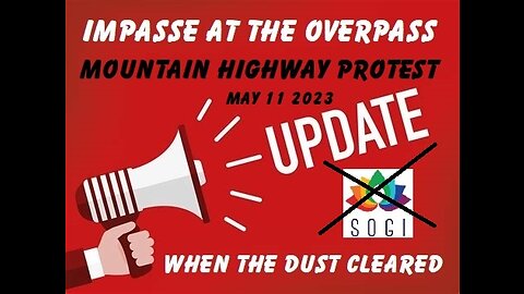 Mountain Highway protesters presented with a "Cease and Desist Order" for protesting on overpass.