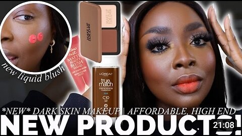 *new* Foundation for DARK SKIN, Testing New PRODUCTS, DETAILED makeup tutorial for beginners