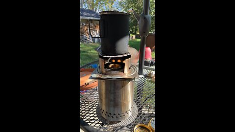 Using alcohol stove with a solo titan stove