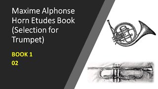 [TRUMPET ETUDE] [HORN ETUDE] Maxime Alphonse Horn Etudes Book 1 - 02