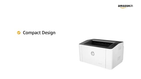 HP Laserjet 108w Single Function Monochrome Laser Wi-Fi Printer for HomeOffice, Compact Design,