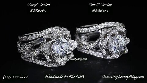 Compare Large Versus Small Versions Of Lotus Swan Double Band Rings