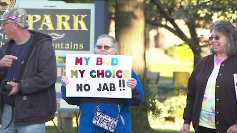 Protest in Olean over looming vaccine mandate for healthcare workers