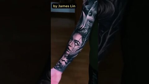 Stunning tattoo by James Lin #shorts #tattoos #inked #youtubeshorts