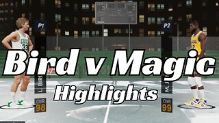 Rivalry: Larry Bird v Magic Johnson Blacktop Game Highlights (NBA2K24) (PS5, HDR, SPORTS GAMEPLAY)
