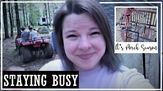 Cleaning Off Our Porch//Slippery Snakes//Vlog