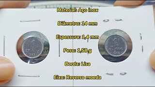 MOEDA DA SOJINHA 1 CENTAVO 1982 E 1983 - AÇO INOX - DETALHES E VALORES ATUALIZADOS - NUMISMATICA