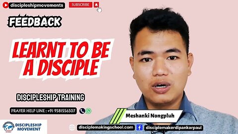 Learnt to be a disciple - Meshanki Nongpluh I Discipleship Training