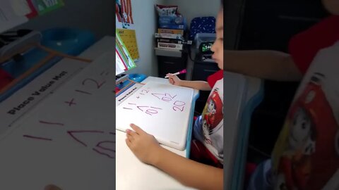 5 YEAR OLD DOES DOUBLE DIGIT MATH!!