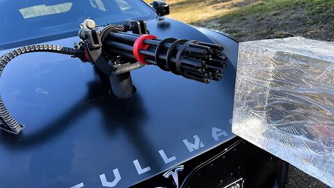 Plaid Tesla Minigun vs Ballistic Gel