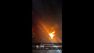 Truck Fire On Hwy 401