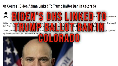 Biden Admin Linked To Trump Ballot Ban In Colorado - GOP Threatens Retaliation Against Biden! (LOL)