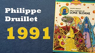 THE 6 VOYAGES OF LONE SLOANE, by PHILIPPE DRUILLET, translated RJM Lofficier 1991. BOOK COVER REVIEW
