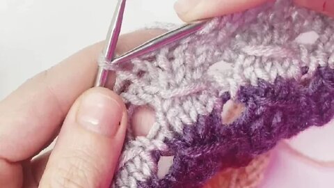 🧶How to knit simple braid stitch for blanket short tutorial