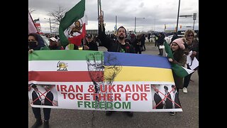 Free Ukraine & Free Iran! UPA "Banderite" flag meaning & history --- Kievan Rus