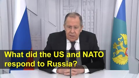 Lavrov reported on the issue of NATO's non-expansion to the east. Russia Ukraine conflict.