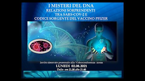 I MISTERI DEL DNA intervento del Dott Nunzio Bonaventura 2 agosto 2021