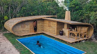 Building Jungle Villa and Swimming Pool With Décor Private Living Room