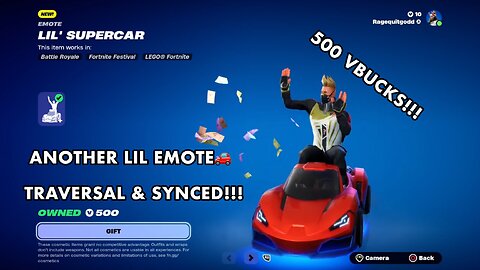 “NEW” LIL' SUPERCAR TRAVERSAL & SYNCED EMOTE GAMEPLAY!