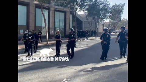 LAPD Comes Out In Force For A Few Climate Protesters