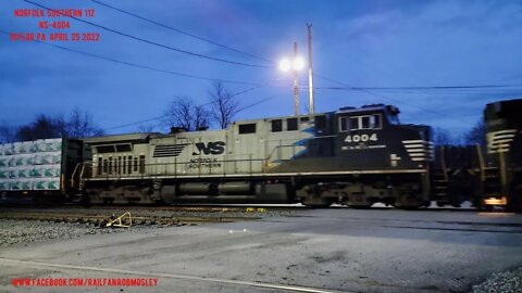 NS-4004! Norfolk Southern 11Z at Taylor and Hudson Pa. April 23, 25 2022 #NS11Z #NS4004 #RailFanRob