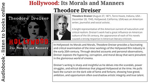 Hollywood: Its Morals and Manners - Theodore Dreiser