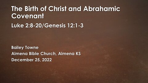 The Birth of Christ and Abrahamic Covenant