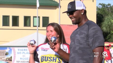 ACL pros throw first pitch at Roger Dean Chevrolet Stadium