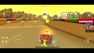 Mario Kart Tour - SNES Choco Island 1R Gameplay