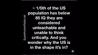 ~1/5th of adult Americans have a sub-85 IQ