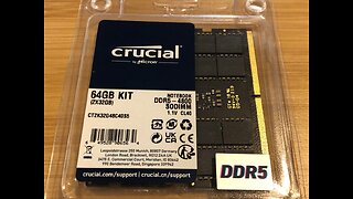 Maxing out Upgrade for Alienware x17 R2 Crucial Memory 64GB DDR5 4800 MHz SO-DIMM Kit (2 x 32GB)